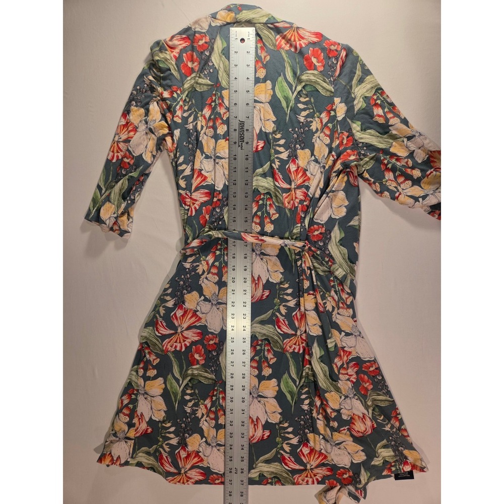 Milkmaid Goods Women's Floral Print Robe Size M Green Multi - Picture 11 of 11
